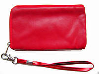 Косметичка прямоугольная малая под мобильник или кошелечек под мелочь цвет красный.