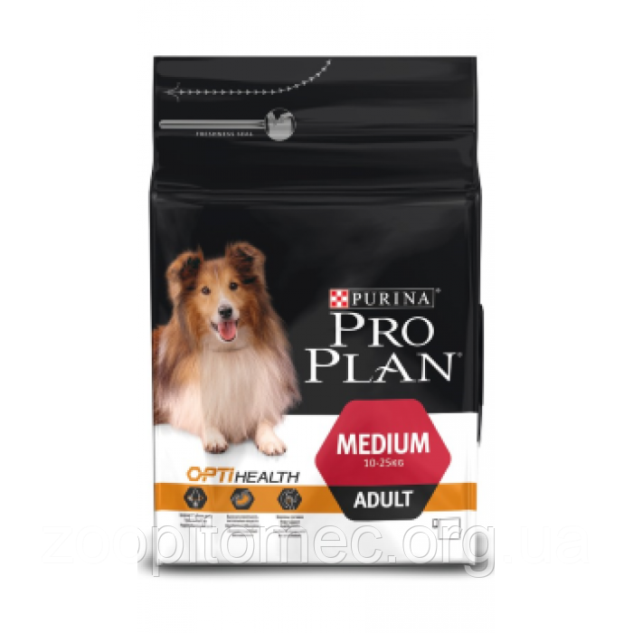 Корм Purina Pro Plan (Пурину Про план) ADULT MEDIUM для собак середніх порід (курка), 3 кг