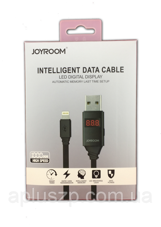 Дата кабель с мультиметром и таймером JOYROOM JR-ZS200 Inteligent Data Cable (LED Display) Lightning Черный - фото 2 - id-p632963338