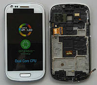 Дисплей + тачскрин + рамка для SAMSUNG i8190 Galaxy S3 mini White