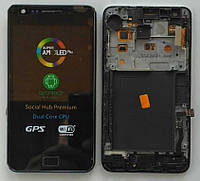 Дисплей + тачскрин + рамка для SAMSUNG i9100 Galaxy S2 Black (TFT display)