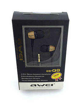 Навушники провідні AWEI ES-Q9 Yellow