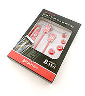 Проводные вакуумные наушники с микрофоном Gorsun GS-C271 Red