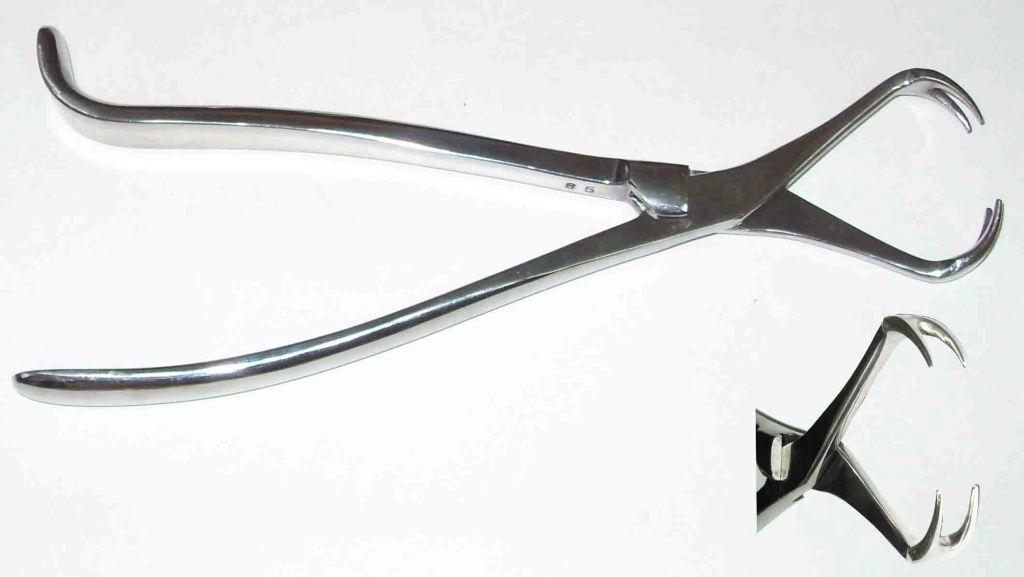 Щипці для захоплення та утримання трубчастих кісток 22 см, фото 1