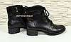 Черевики чорні жіночі шкіряні на підборах, фото 3