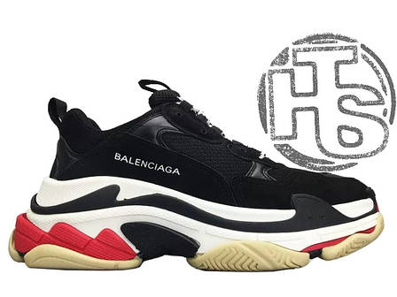Жіночі кросівки Balenciaga Triple S Trainers Black/White/Red 490672W06E11000, фото 1