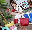 Жіночий набір сумок різного дизайну, червоний Розпродаж, фото 3