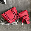 Жіночий набір сумок різного дизайну, червоний Розпродаж, фото 6