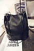 Велика, повсякденна сумка-мішок чорного кольору, фото 4