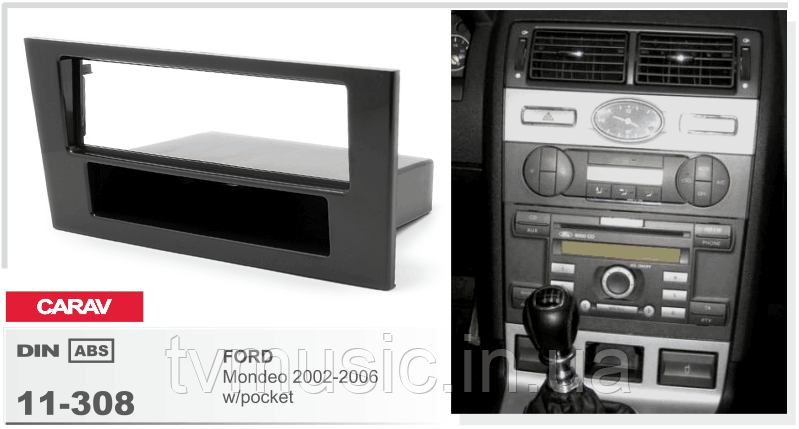 Перехідна рамка CARAV 11-308 1 DIN (Ford Mondeo), фото 1