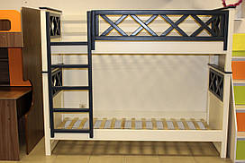 Дитяче двоярусне ліжко з натурального дерева породу сосна!