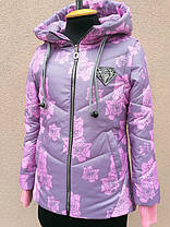 Стильна осінньо-весняна куртка-жилетка для дівчинки, фото 2