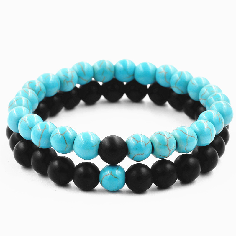 Парні браслети Агат і молода Бірюза, фото 1