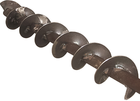 Сегментна шнекова спіраль (шнек) з внутрішнім валом.