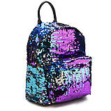 Рюкзак жіночий c паєтками (синій), фото 3