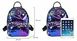 Рюкзак жіночий c паєтками (синій), фото 6