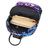 Рюкзак жіночий c паєтками (синій), фото 9