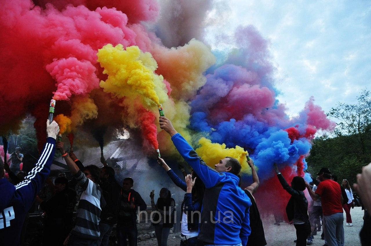 Купить Цветной дым, Кольоровий дим, набор из 5-ти цветов, 60 сек ...