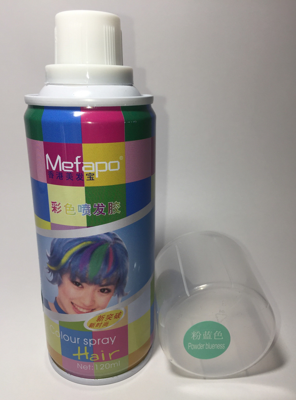 Цветной спрей для волос Mefapo. Колір м'ятний