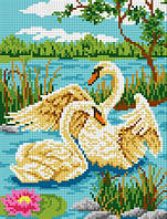 Набор для вышивки чешским бисером "Пара лебедей"