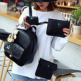 Рюкзак жіночий Кіт з мишками 4 в 1 (сірий), фото 3