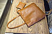 Жіночна, велика сумка на плече, коричнева, фото 4