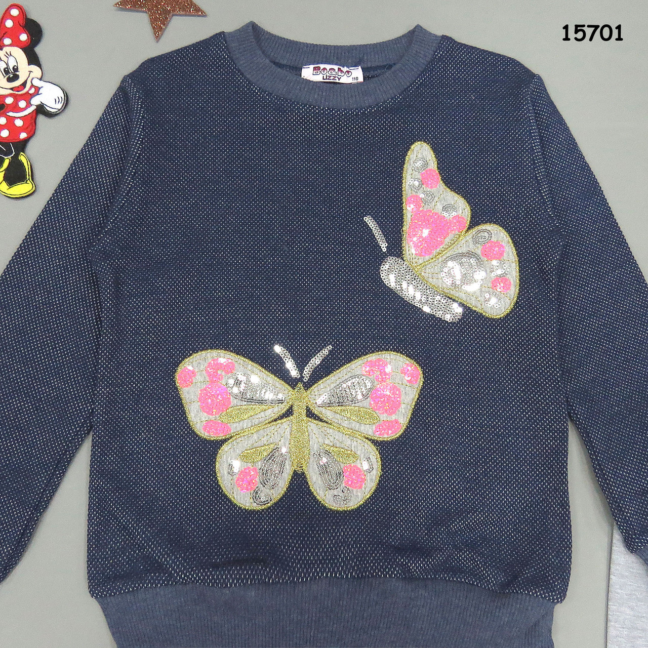 Утепленный костюм "Бабочки" для девочки. 116, 122, 128 см - фото 2 - id-p633499556