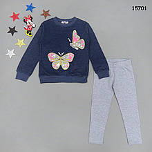 Утеплений костюм "Метелики" для дівчинки. 116, 122, 128 см