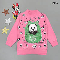 Утеплена кофта "Панда" для дівчинки. 92, 98 см