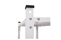 Стелаж металевий білий 150х75х30 см додому в офіс на балкон на кухню для книг взуття комори ванної РЕК-1, фото 9