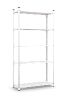 Стелаж 185х95х35см (50кг на полицю) металевий БІЛИЙ Елегант 1 додому в офіс на балкон, фото 8