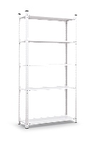 Стелаж білий 185х95х35 см на 5 полиць металевий Елегант 1 додому в офіс для офісу канцелярії квітів, фото 7