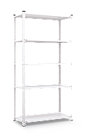 Стелаж 185х95х45см (50кг на полицю) металевий БІЛИЙ 50 кг/полку Елегант 2 додому, фото 8