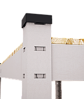 280х120х50 130 кг на полицю 6 полиць із сталі СТЛ-34 Стандарт поличний на зачепах торговий оцинкований, фото 5