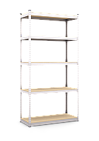 180х120х60 250 кг на полицю 5 полиць ДСП/МДФ СТ-9 Стандарт поличний на зачепах торговий оцинкований на склад, фото 7
