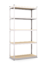 180х100х50 250 кг на полицю 5 полиць ДСП/МДФ СТ-5 Стандарт поличний на зачепах торговий оцинкований на склад