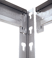 215х180х40 Стелаж 5 полиць ДСП/МДФ 300 кг на полицю поличний оцинкований металевий на склад гараж підвал, фото 4