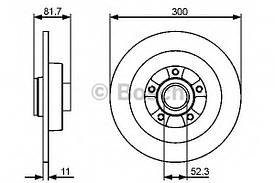 Диск гальмівний задній Рено Латитьюд, 3 Лагуна