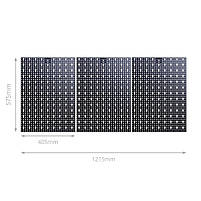 Комплект з 2-х Панелей інструментів (58х120см) перфорована з кріпленнями перфорована з гачками для СТО гараж, фото 5