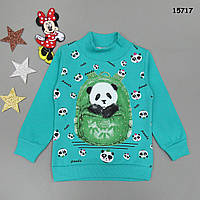 Утеплена кофта "Панда" для дівчинки. 92, 98, 110 см