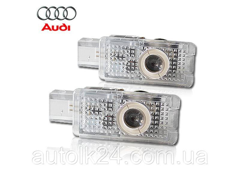 Штатна підсвітка двері з логотипом AUDI
