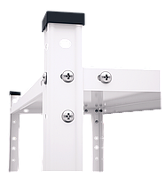 Стелаж білий 185х95х35 см на 5 полиць металевий Елегант 1 додому в офіс для офісу канцелярії квітів, фото 8