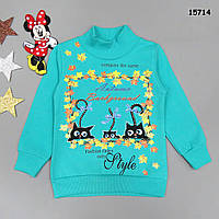 Утеплена кофта "Кошенята" для дівчинки. 92, 98, 104 см