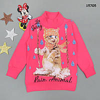 Утеплена кофта "Кошеня" для дівчинки. 92, 98, 104 см