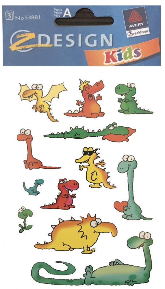 Наклейка із зображеннями динозавриків, фото 1
