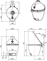 Гриль коптильня Big Green Egg Medium, фото 5