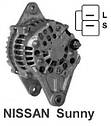 Генератор б/у після ремонту NISSAN Sunny, Pulsar, Sentra 1.0/1.3/1.4/1.5/1.6, фото 2
