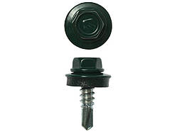 Саморіз покрівельний SDS 4,8х19 мм зелений 6005