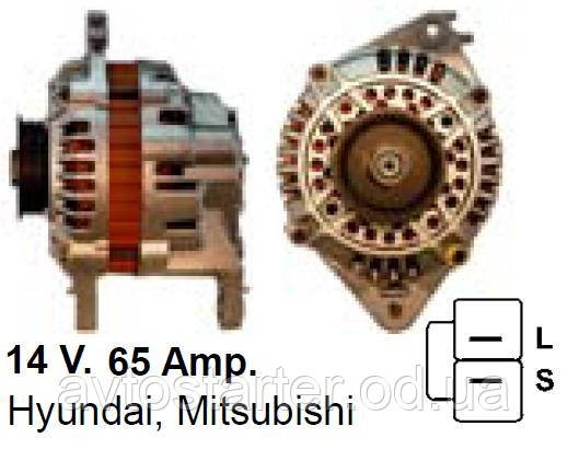Генератор б/у після ремонту HYUNDAI Sonata, MITSUBISHI Colt, Galant, Lancer, DOOGE