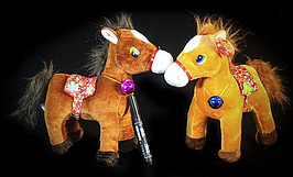 Коричнева іграшка Кінь 29 см м'яка дитяча іграшка на подарунок Конячка